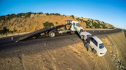 SP9000 mounted on tow truck