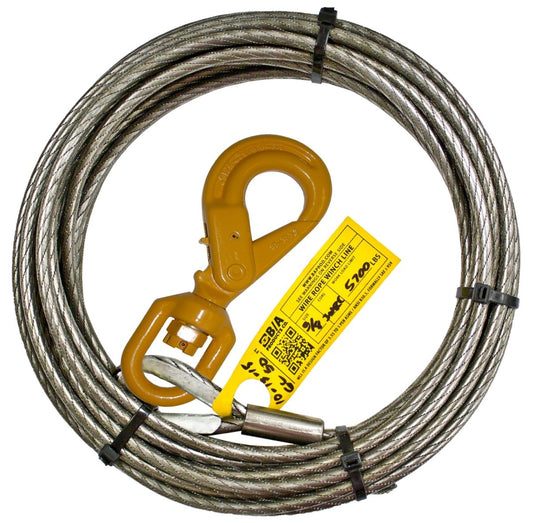 7/16â€ SUPER SWAGE WINCH LINE WITH ALLOY HOIST HOOK - starequipmentsales