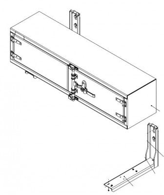 ALUMINUM 18"X18"X 72"TOOL BOX WITH 2 DOORS COMPRESSION LOCK - starequipmentsales
