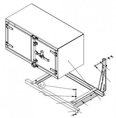 ALUMINUM 24"X24"X 48"TOOL BOX WITH 2 DOORS COMPRESSION LOCK - starequipmentsales