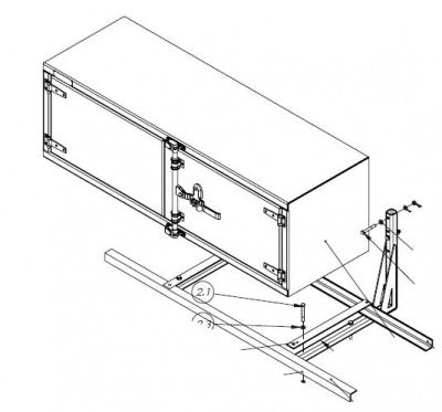 ALUMINUM 24"X24"X 72"TOOL BOX WITH 2 DOORS COMPRESSION LOCK - starequipmentsales