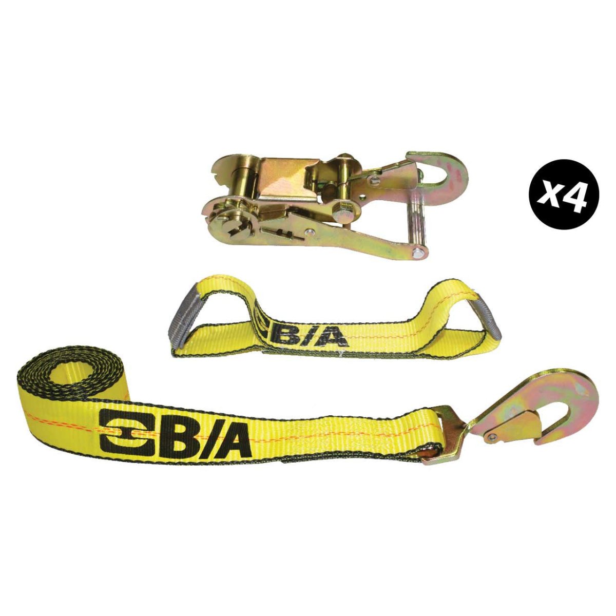 B/A Products Co. 2" Original Patented Roll Back Tie-Down System w/Snap Hook Ends - starequipmentsales