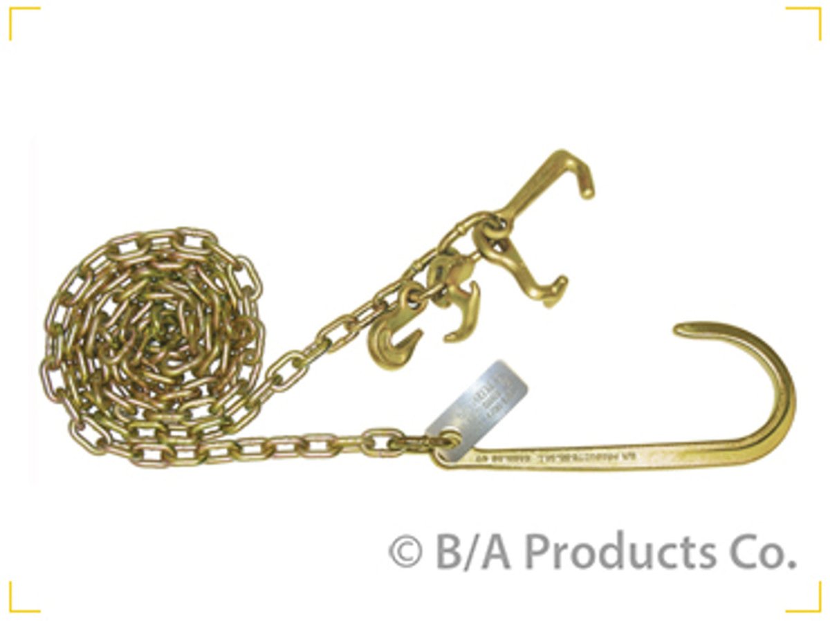 B/A Products Co. 5/16" Grade 70 Grab, Mini J, R, T, & 15" J Hook Chain - starequipmentsales
