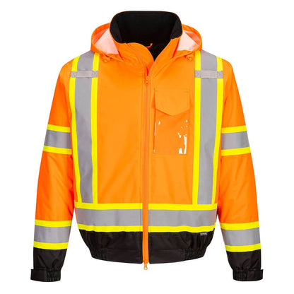 CA160 - Hi-Vis X Back Contrast Tape Winter Bomber Jacket - starequipmentsales