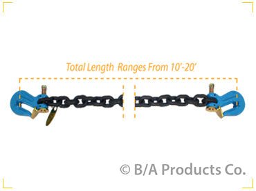 Chain with Twist Lockâ„¢ Cradle Grab Hooks on Each End - starequipmentsales