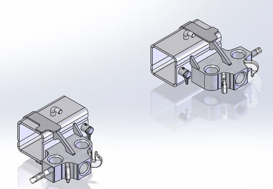 DOUBLE SWIVEL BRACKET (SET) WITH RISER (T-BAR 5X5) C-Z808 - starequipmentsales