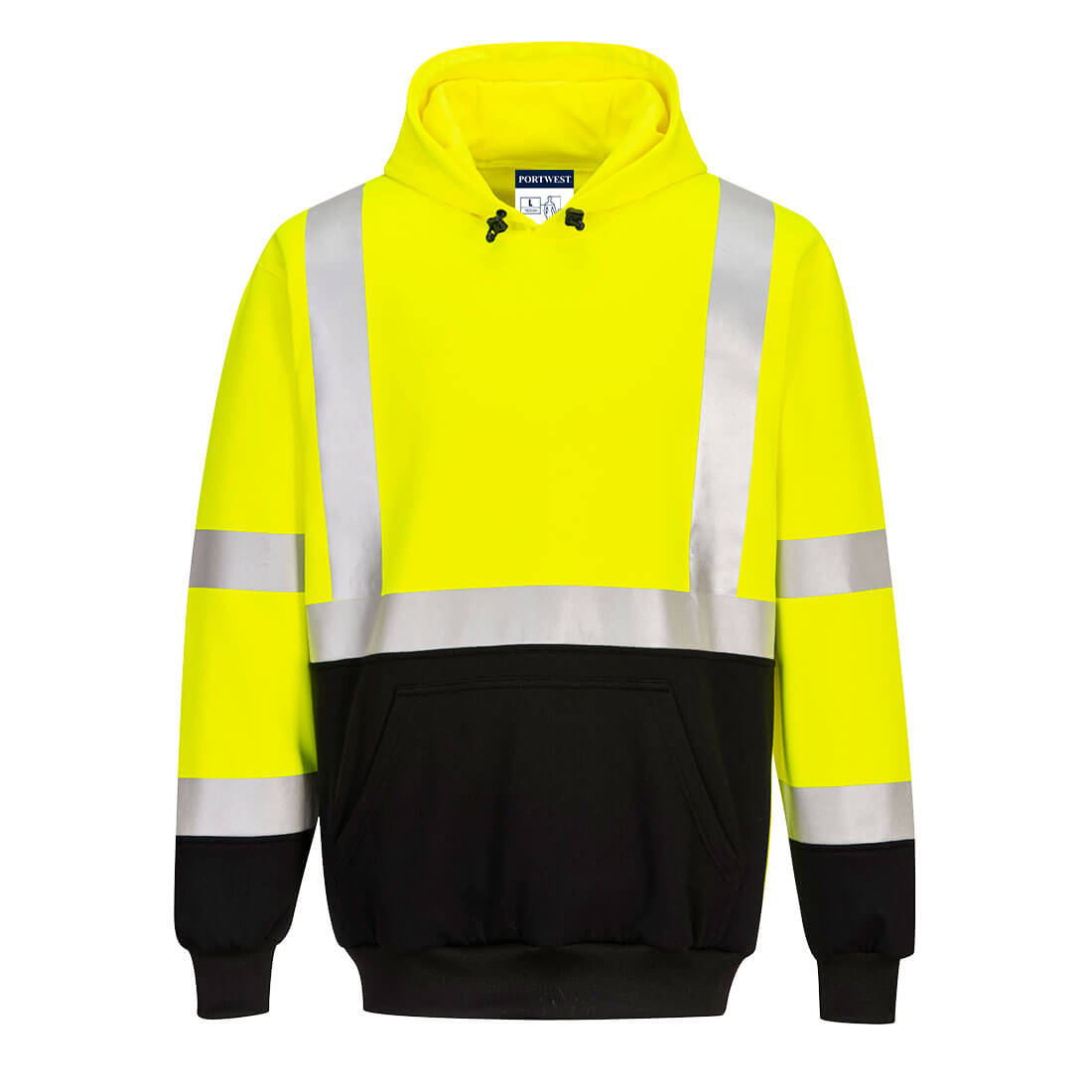UB324 - Two-Tone Hooded Sweatshirt Yellow/Black - starequipmentsales